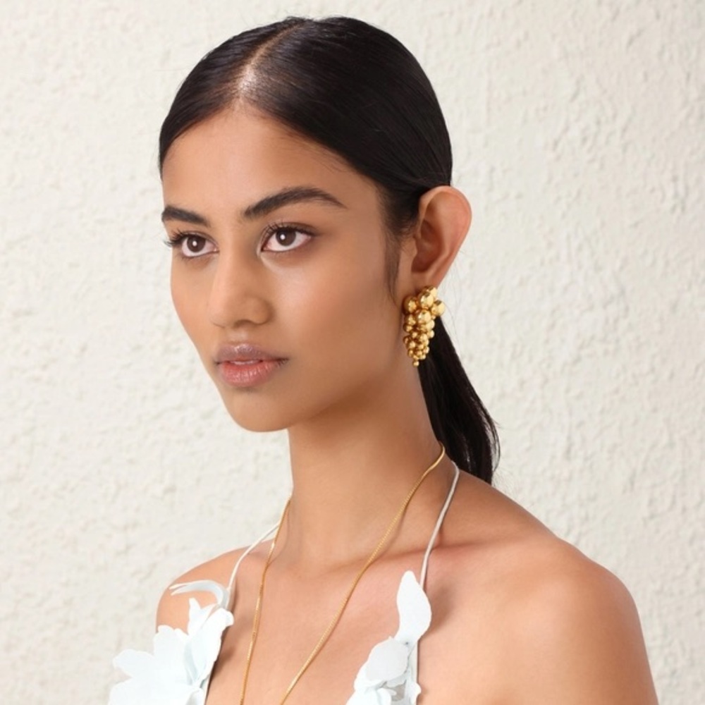 NWT Zimmermann Gold Statement Ball Earrings